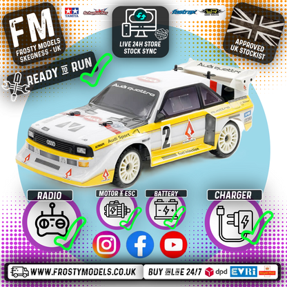 CARISMA - GT24 2.0 AUDI SPORT QUATTRO S1 1985 - 1/24 (MICRO SCALE BRUSHLESS MOTOR) Ready To Race - CA88468