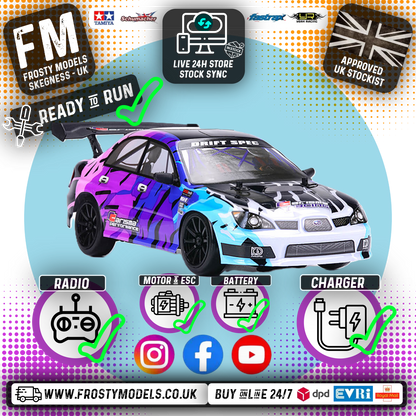 CARISMA - GT24 2.0 SUBARU IMPREZA STI 2006 DRIFT RC CAR SPEC 2 - 1/24 (MICRO SCALE BRUSHLESS MOTOR) Ready To Race - CA90268