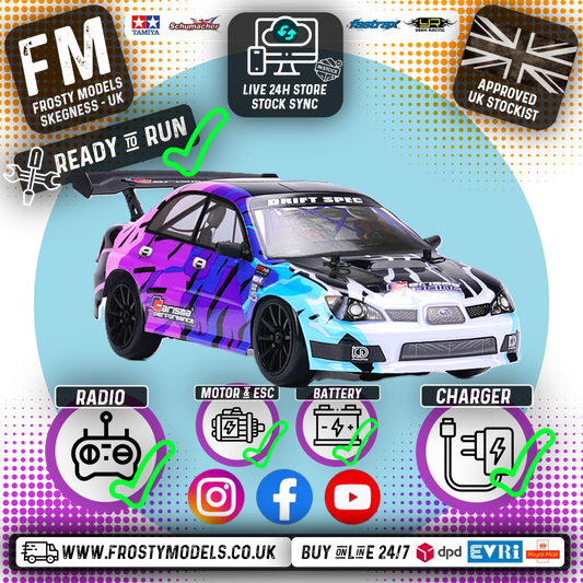 CARISMA - GT24 2.0 SUBARU IMPREZA STI 2006 DRIFT RC CAR SPEC 2 - 1/24 (MICRO SCALE BRUSHLESS MOTOR) Ready To Race - CA90268