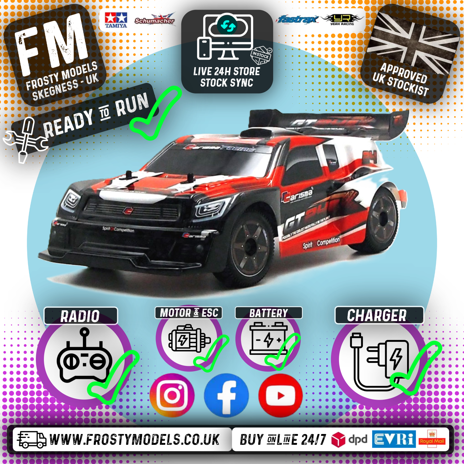 CARISMA - GT24R Rally Car 4WD - 1/24 (MICRO SCALE BRUSHLESS MOTOR) Rea ...