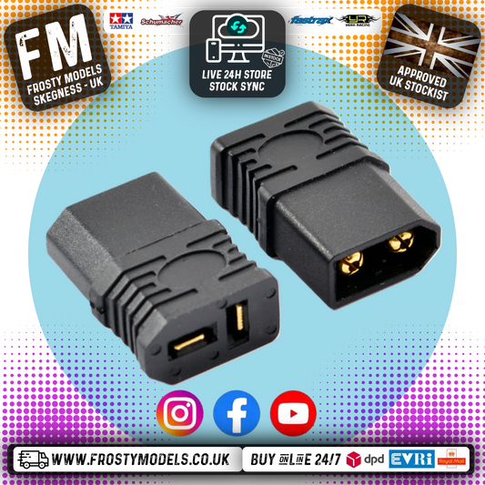 ETRONIX - FEMALE DEANS T PLUG TO MALE XT60 ONE-PIECE ADAPTOR PLUG - CHARGER/BATTERY