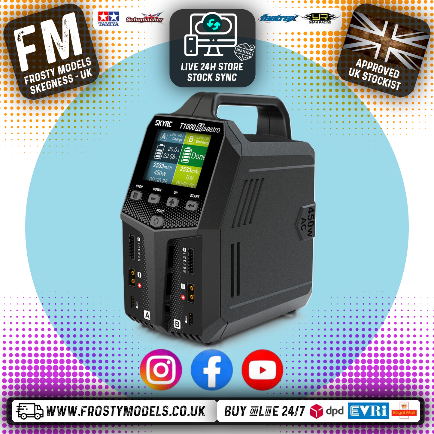 SKY RC - T1000 1000W Maestro AC/DC LIPO/LIFE/NIMH/LIHV DUAL Charger - SK-100182-03
