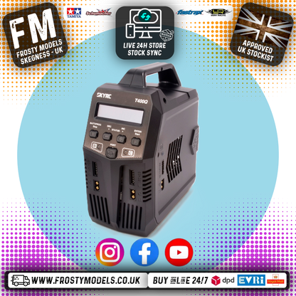 SKY RC - T400Q 4X 100W PER PORT AC/DC LIPO/LIFE/NIMH/LIHV QUAD Charger - SK-100189