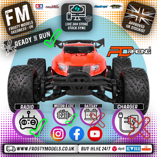 PD RACING - 1/10 4wd Radio Controlled RC BASHER Truck TR10 4S Brushless Truggy (55MPH) - PD861R (No battery (IC5 plug fitted) or charger included)