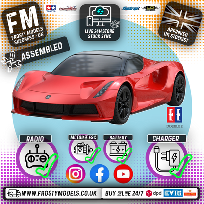 DOUBLE E - 1/16 RC Lotus Evija EV Faster Charging (Red) - 100% Ready to Run - E734-003