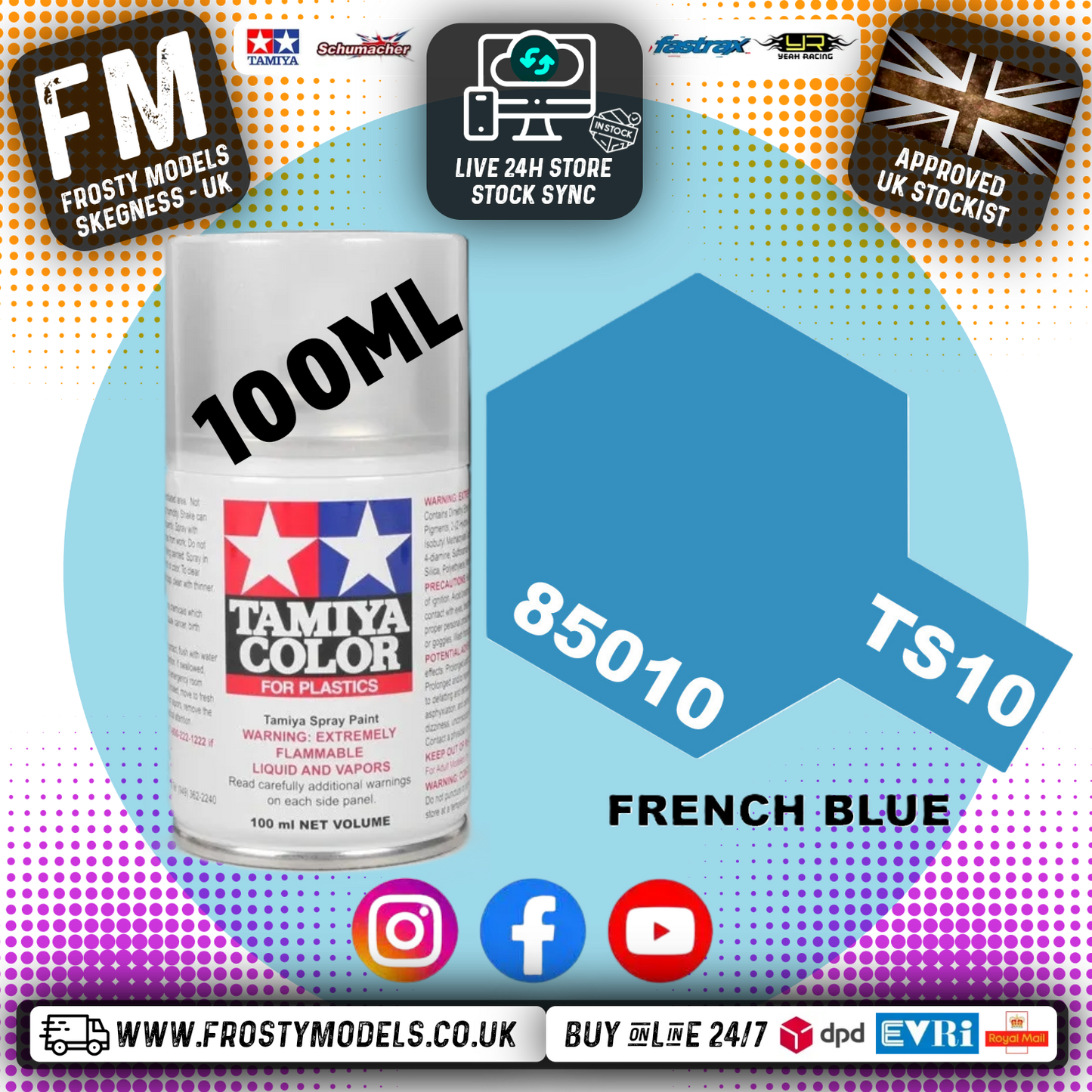 TAMIYA - TS SPRAY PAINT - Ts-10 French Blue