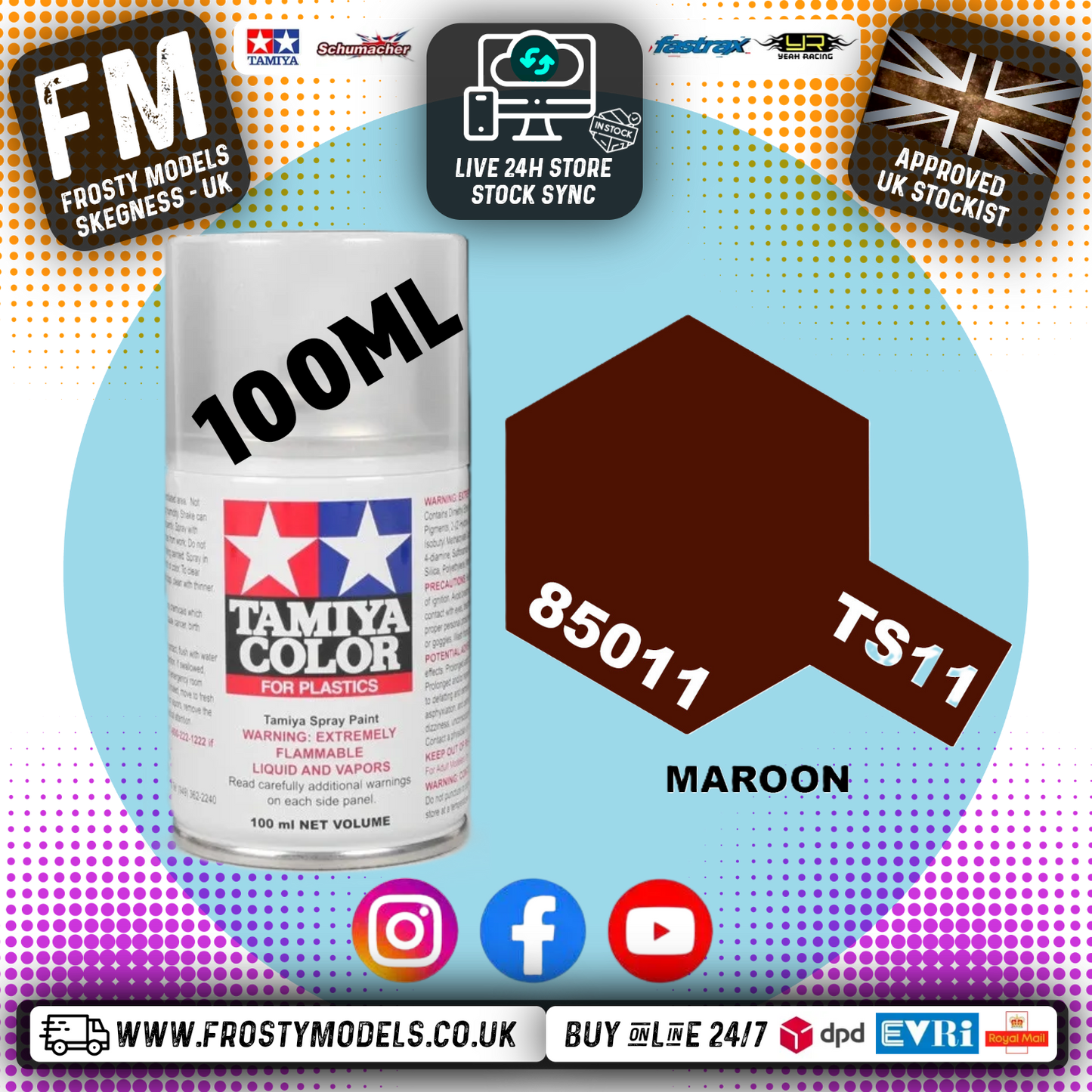 TAMIYA - TS SPRAY PAINT - Ts-11 Maroon