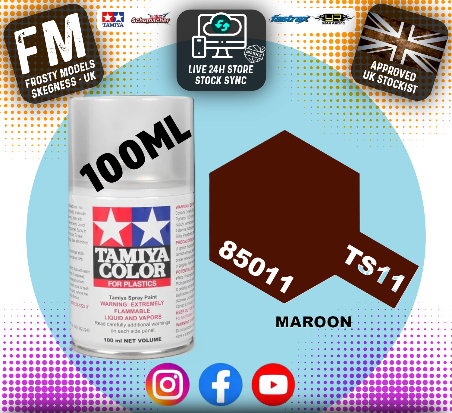 TAMIYA - TS SPRAY PAINT - Ts11 Maroon