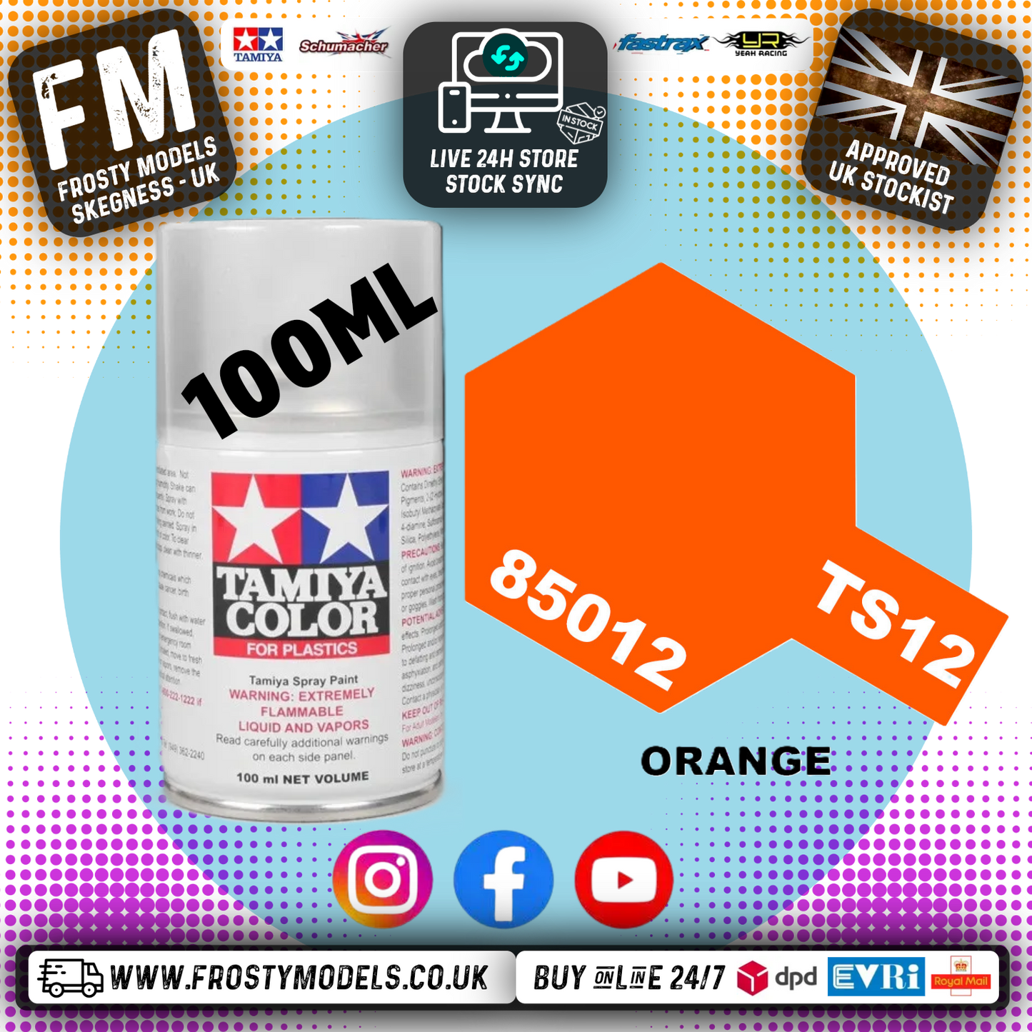 TAMIYA - TS SPRAY PAINT - Ts-12 Orange