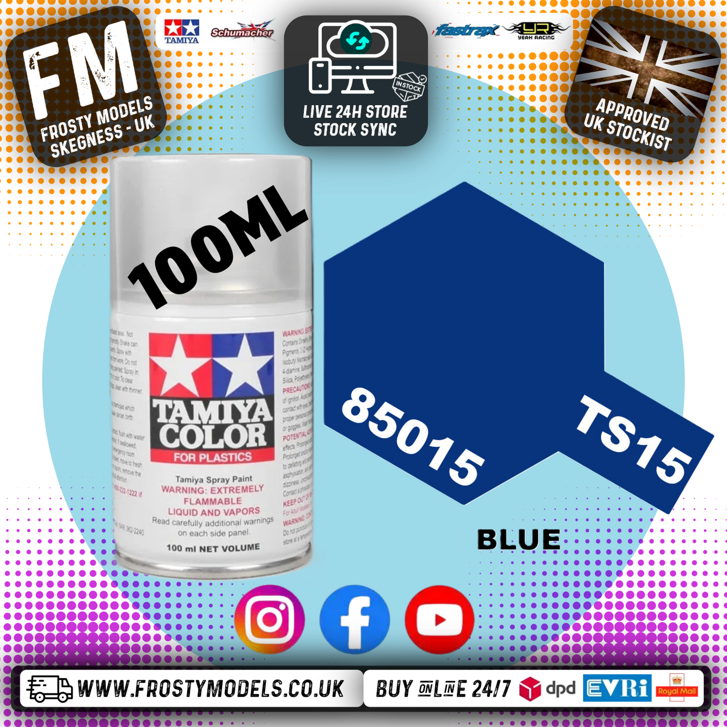 TAMIYA - TS SPRAY PAINT - Ts-15 Blue