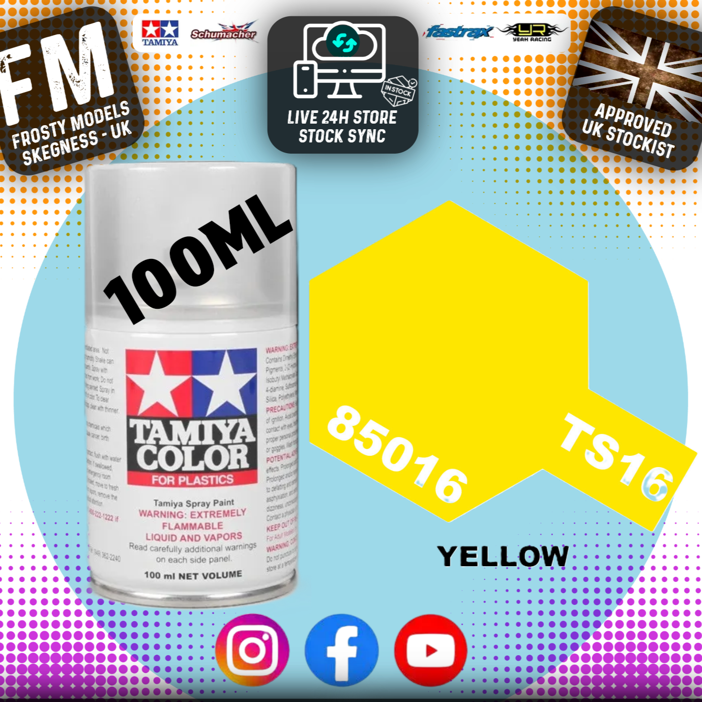 TAMIYA - TS SPRAY PAINT - Ts16 Yellow