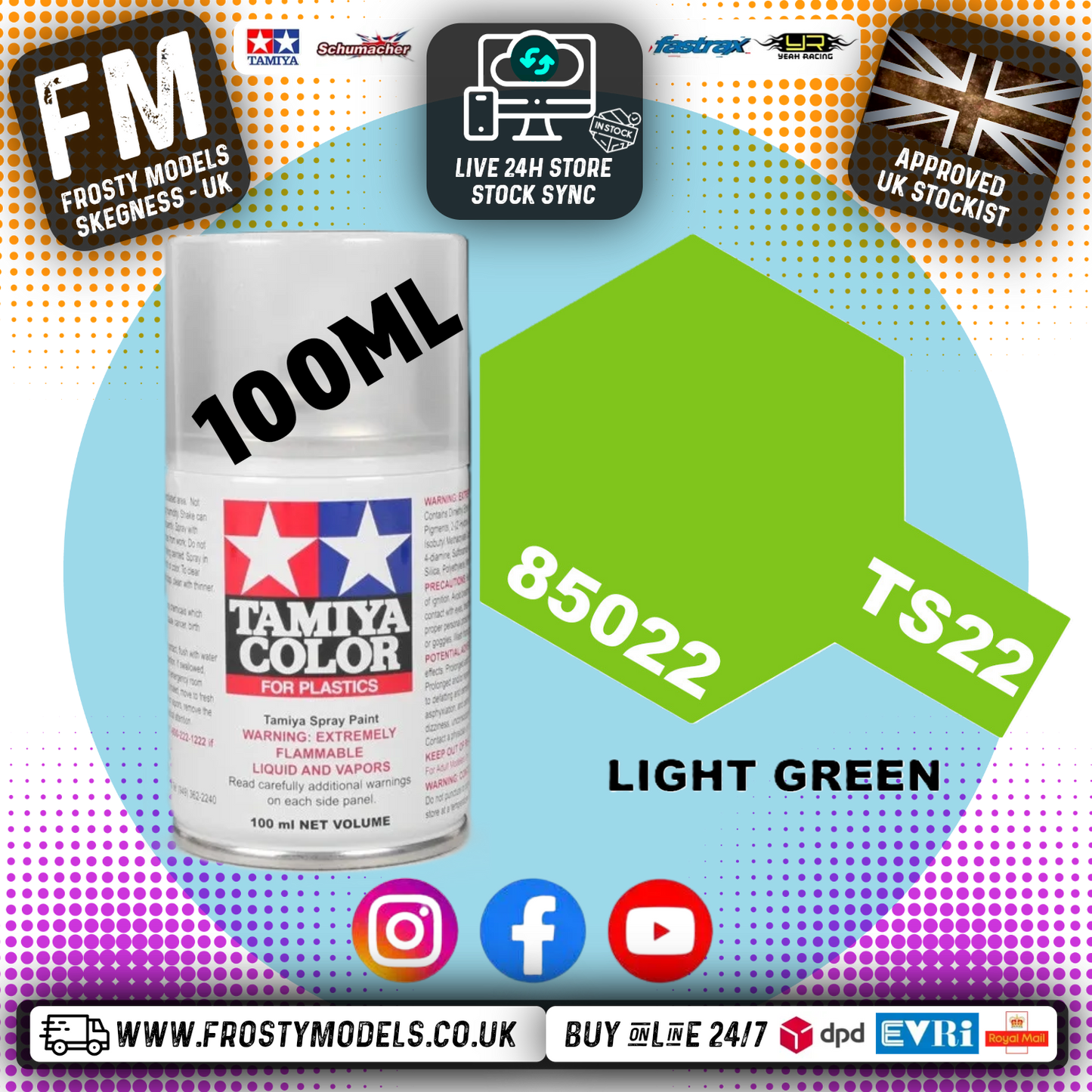 TAMIYA - TS SPRAY PAINT - Ts-22 Light Green