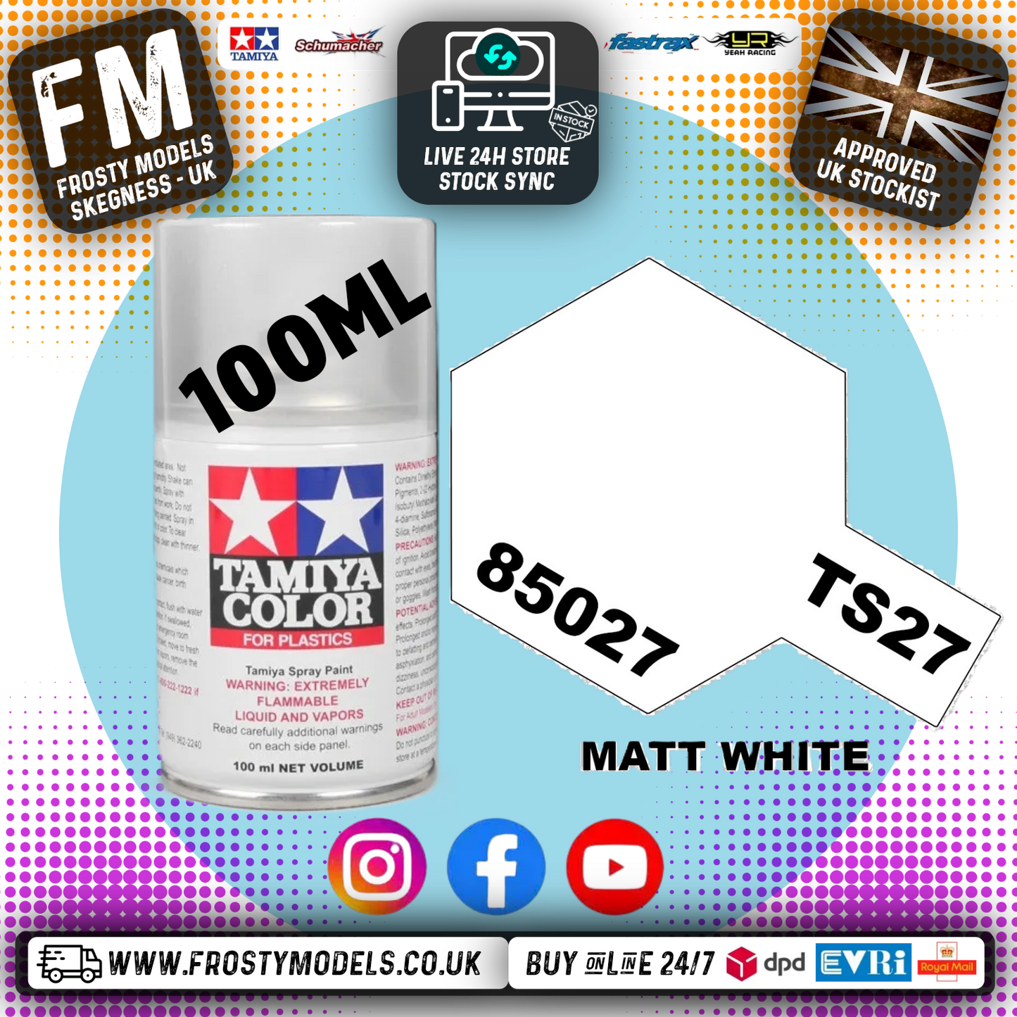 TAMIYA - TS SPRAY PAINT - Ts-27 Matt White