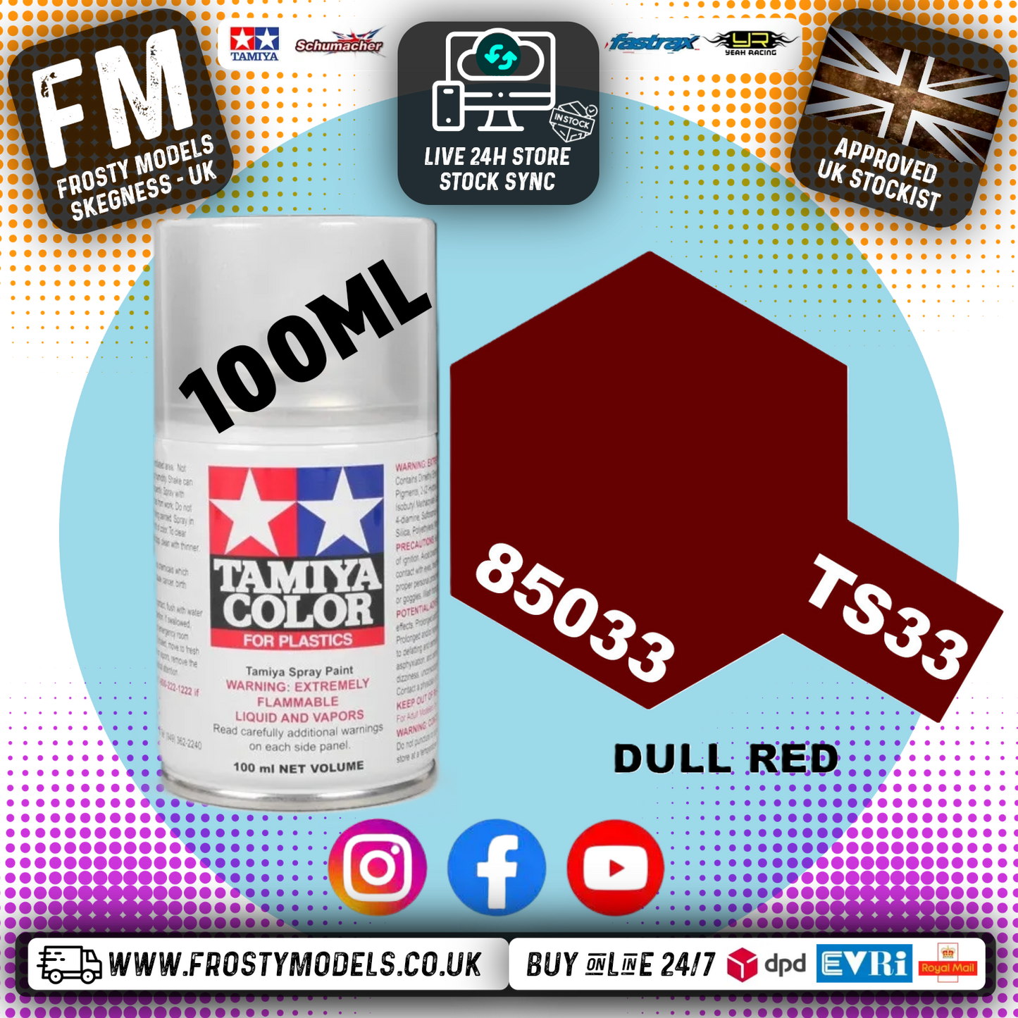 TAMIYA - TS SPRAY PAINT - Ts-33 Hull Red
