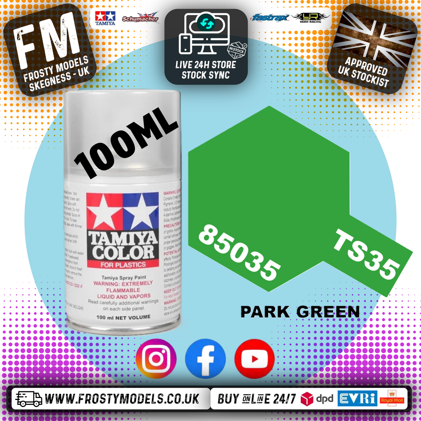 TAMIYA - TS SPRAY PAINT - Ts-35 Park Green