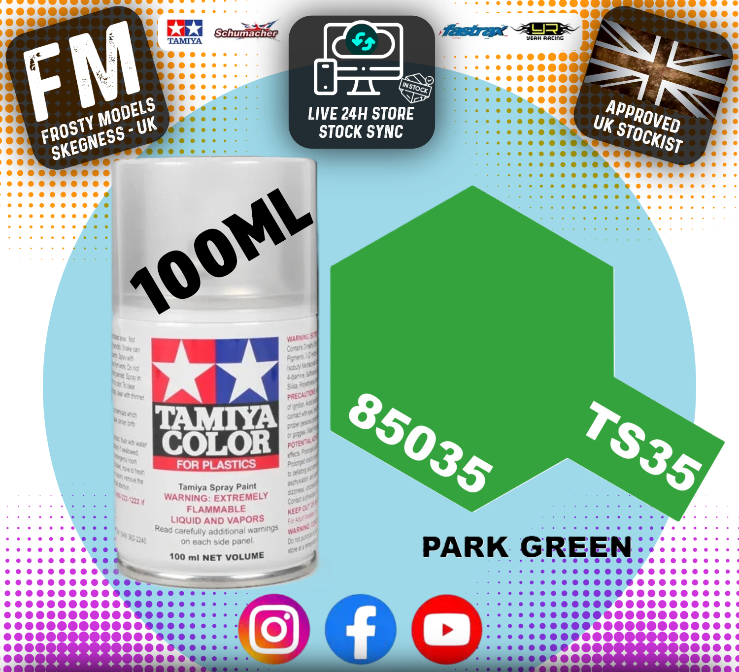 TAMIYA - TS SPRAY PAINT - Ts35 Park Green