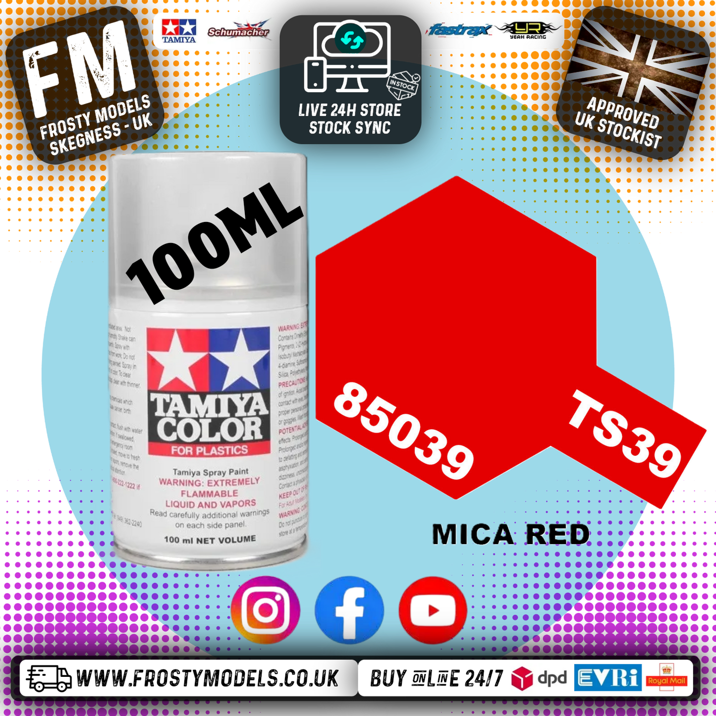 TAMIYA - TS SPRAY PAINT - Ts-39 Mica Red