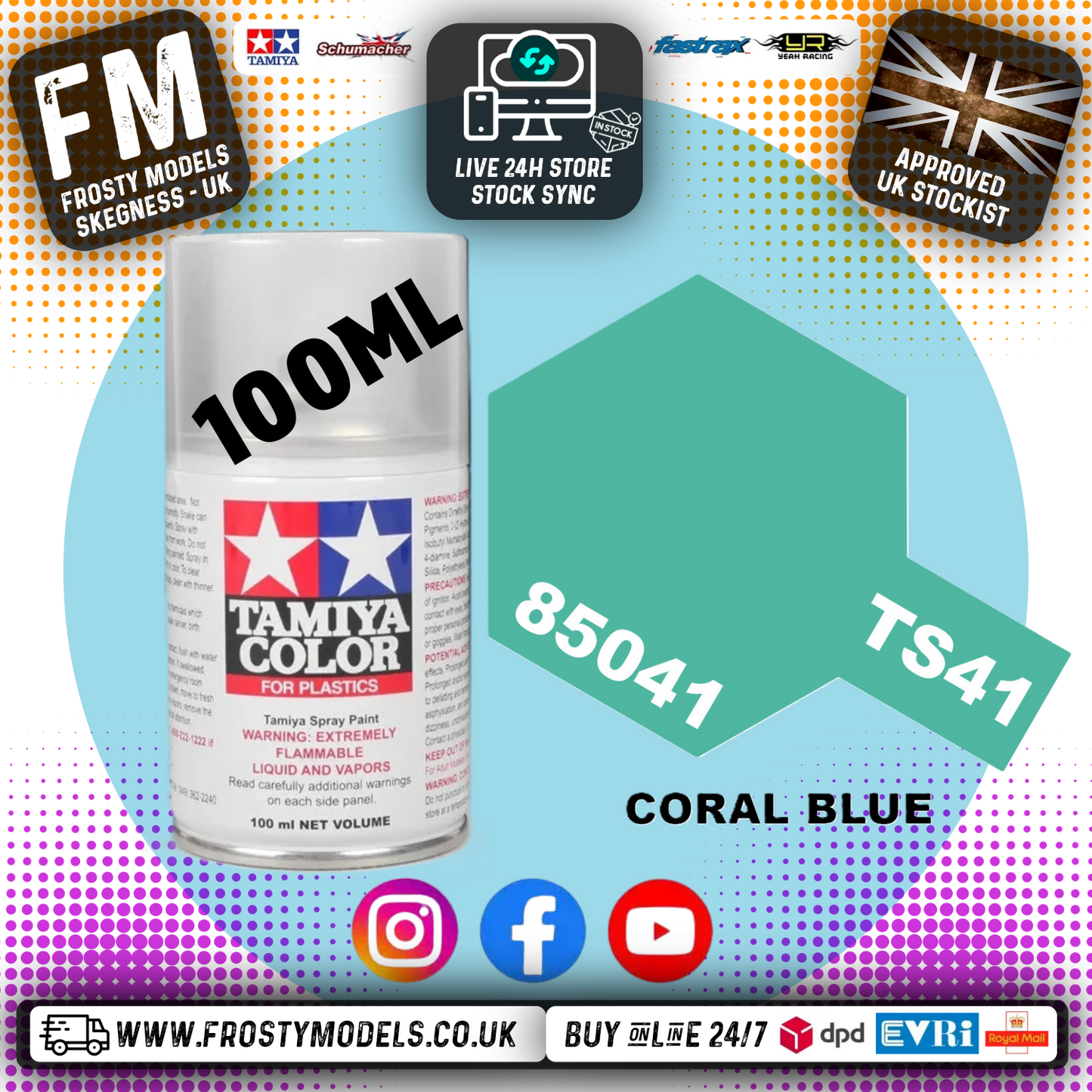 TAMIYA - TS SPRAY PAINT - Ts-41 Coral Blue