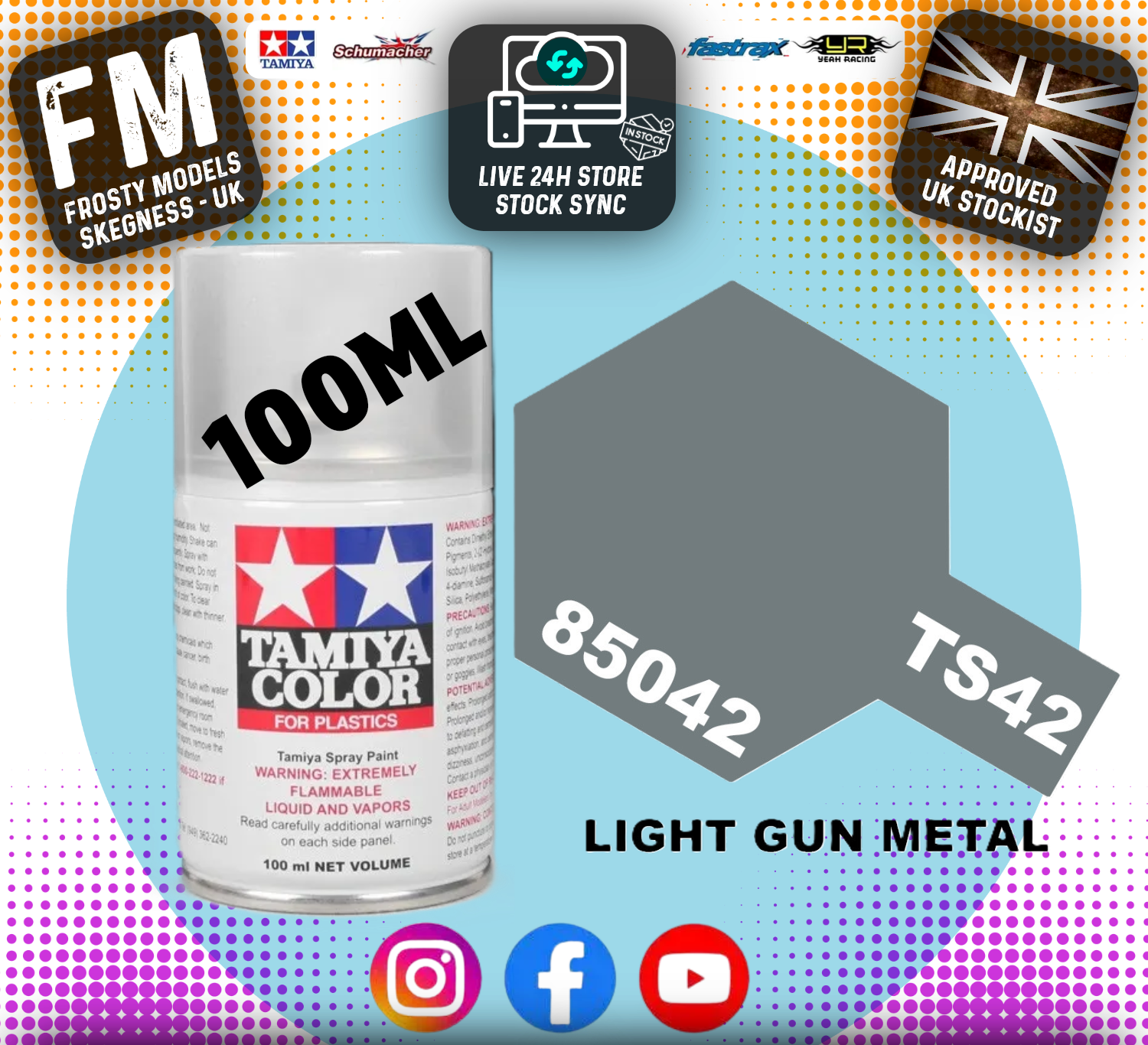 TAMIYA - TS SPRAY PAINT - Ts42 Light Gun Metal