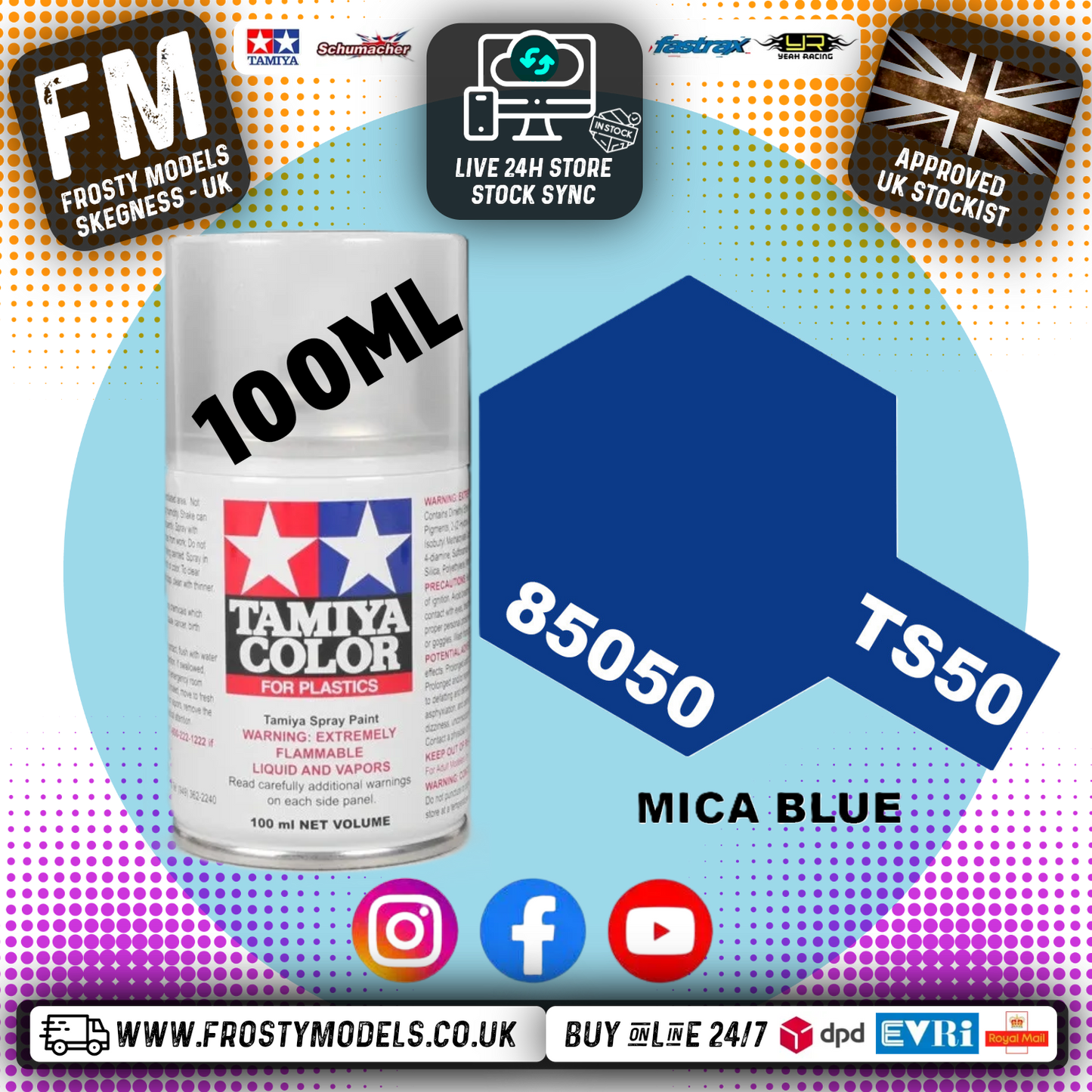 TAMIYA - TS SPRAY PAINT - Ts-50 Mica Blue