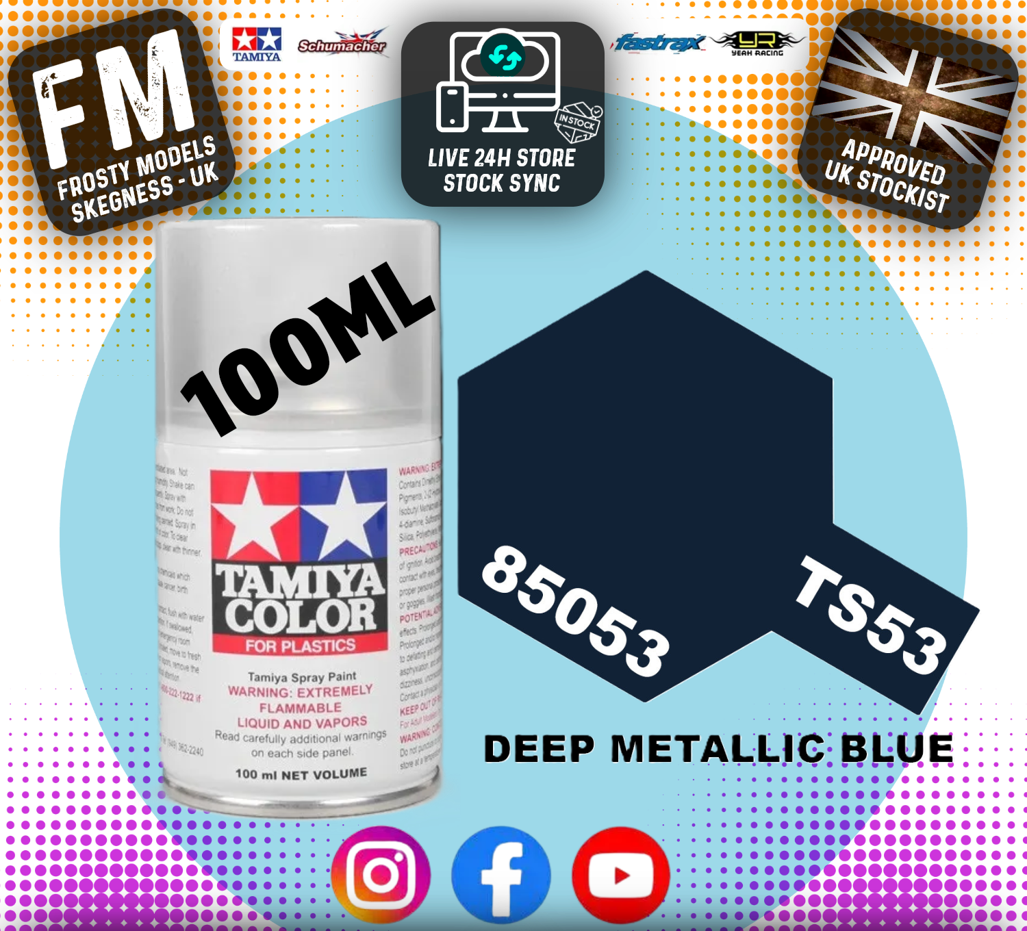 TAMIYA - TS SPRAY PAINT - Ts53 Deep Metallic Blue