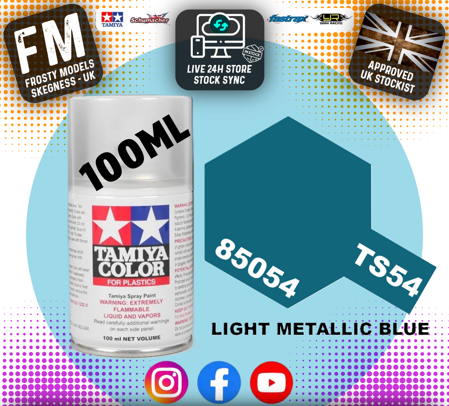 TAMIYA - TS SPRAY PAINT - Ts54 Light Metallic Blue