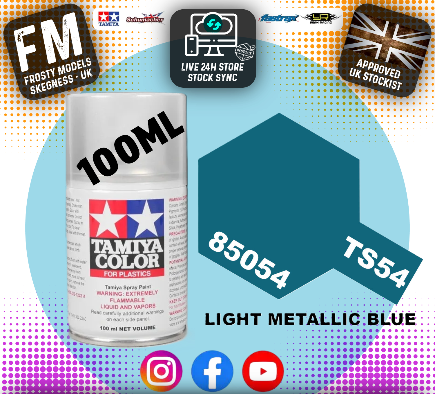 TAMIYA - TS SPRAY PAINT - Ts54 Light Metallic Blue