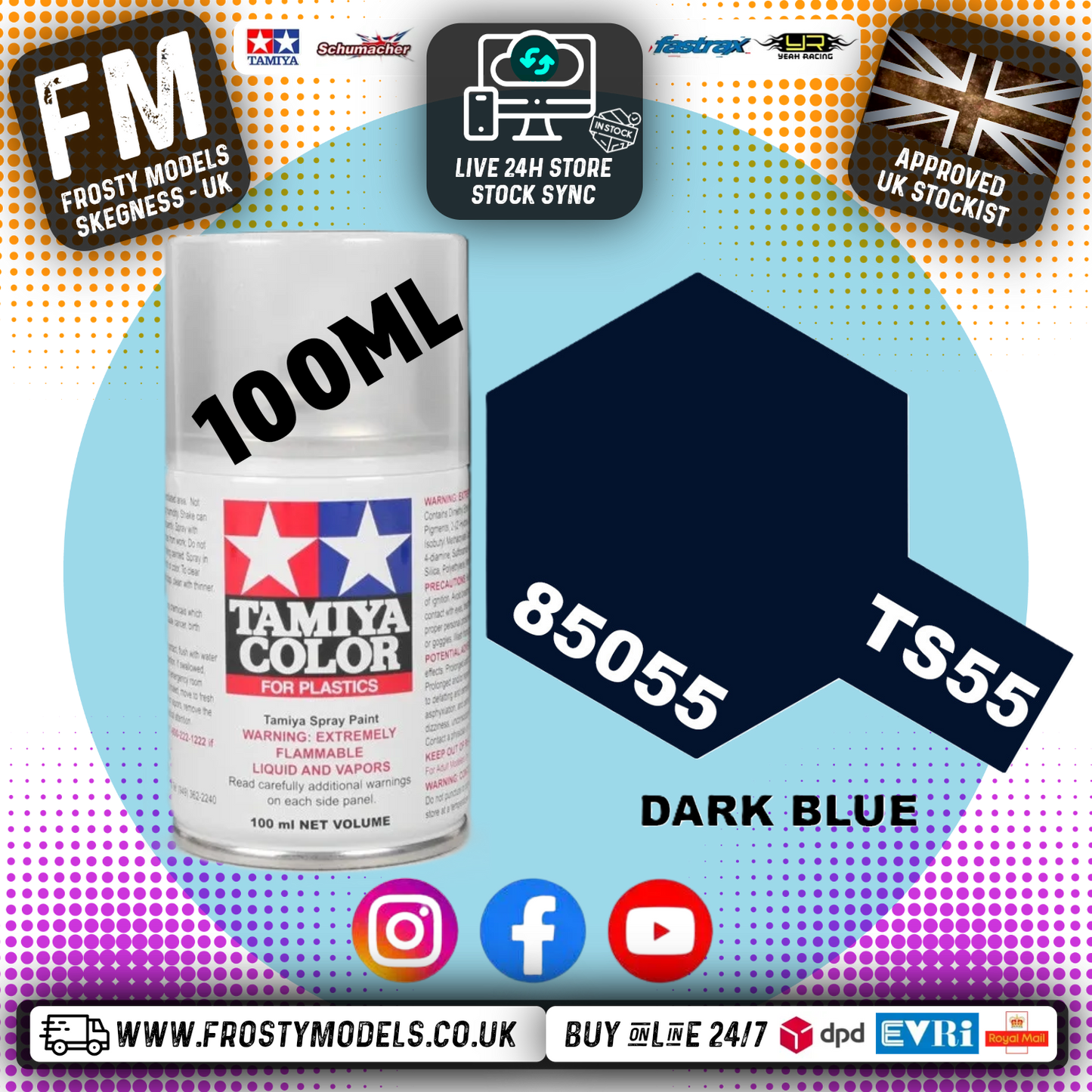 TAMIYA - TS SPRAY PAINT - Ts-55 Dark Blue