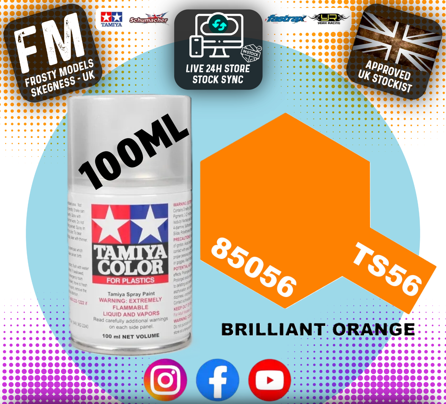 TAMIYA - TS SPRAY PAINT - Ts56 Brilliant Orange
