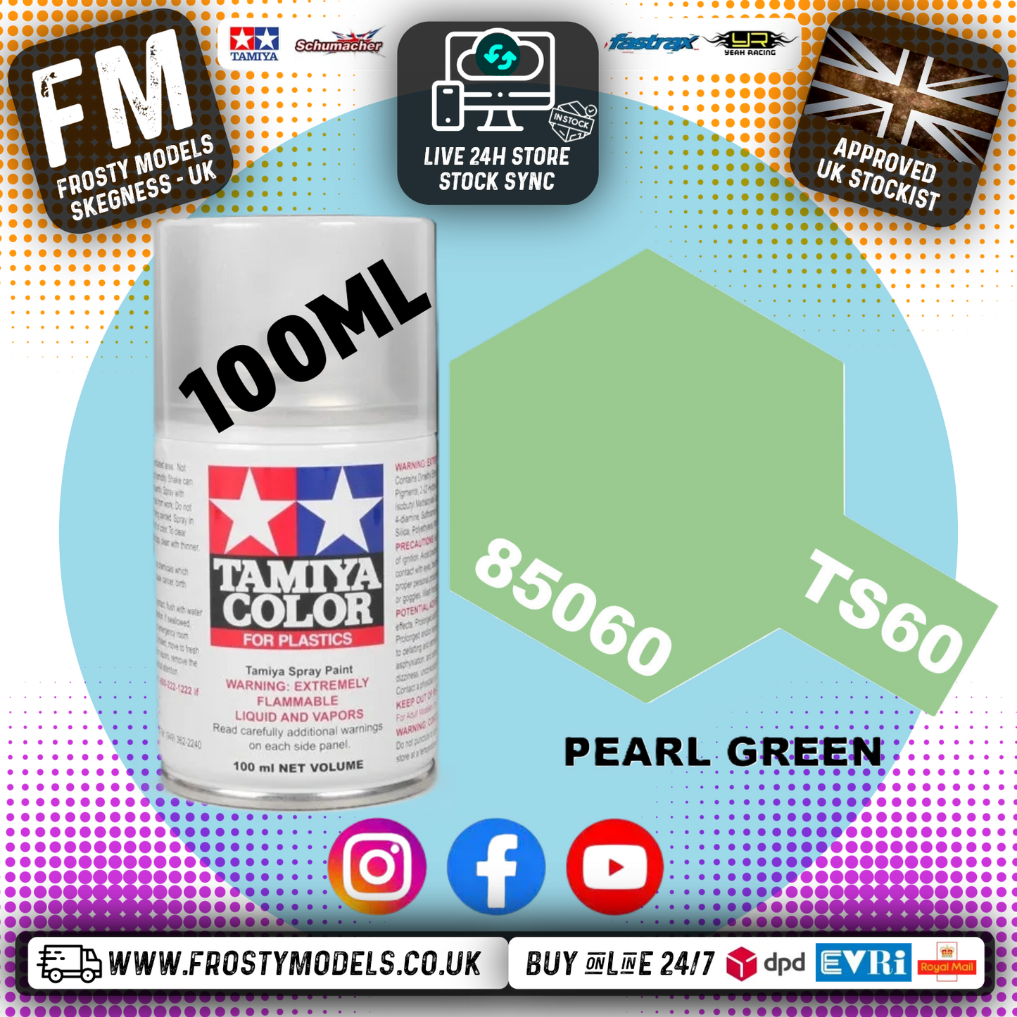TAMIYA - TS SPRAY PAINT - Ts-60 Pearl Green