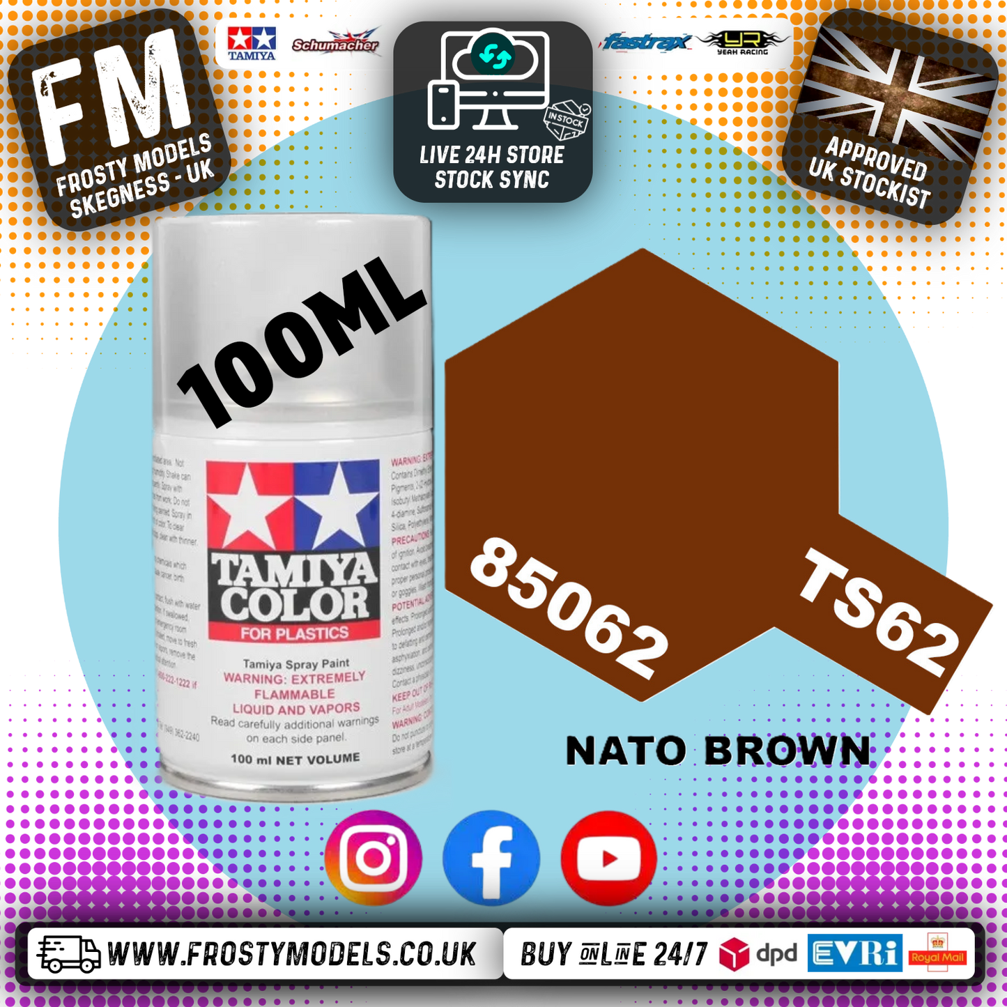 TAMIYA - TS SPRAY PAINT - Ts-62 Nato Brown