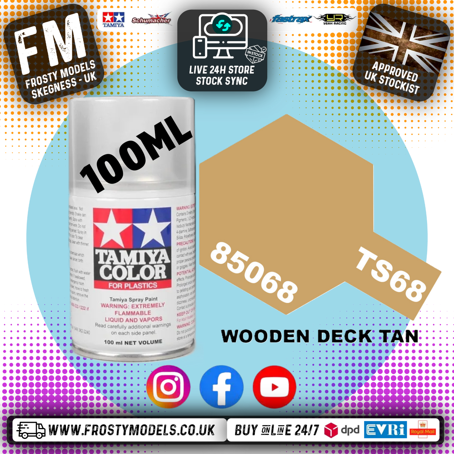 TAMIYA - TS SPRAY PAINT - Ts-68 Wooden Deck Tan