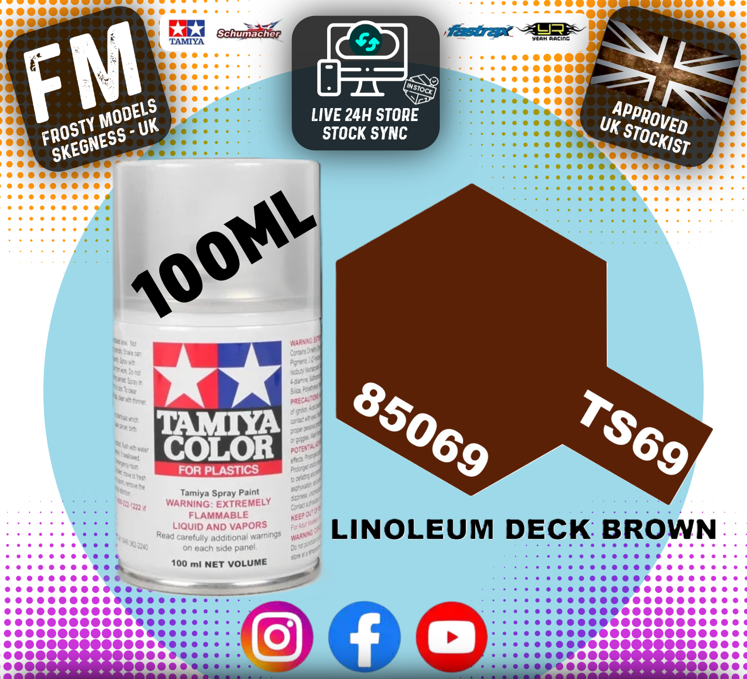 TAMIYA - TS SPRAY PAINT - Ts69 Linoleum Deck Brown