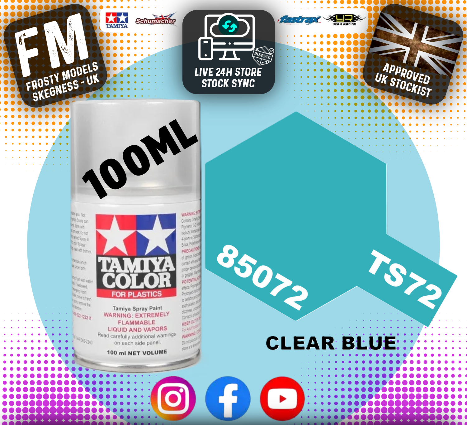 TAMIYA - TS SPRAY PAINT - Ts72 Clear Blue