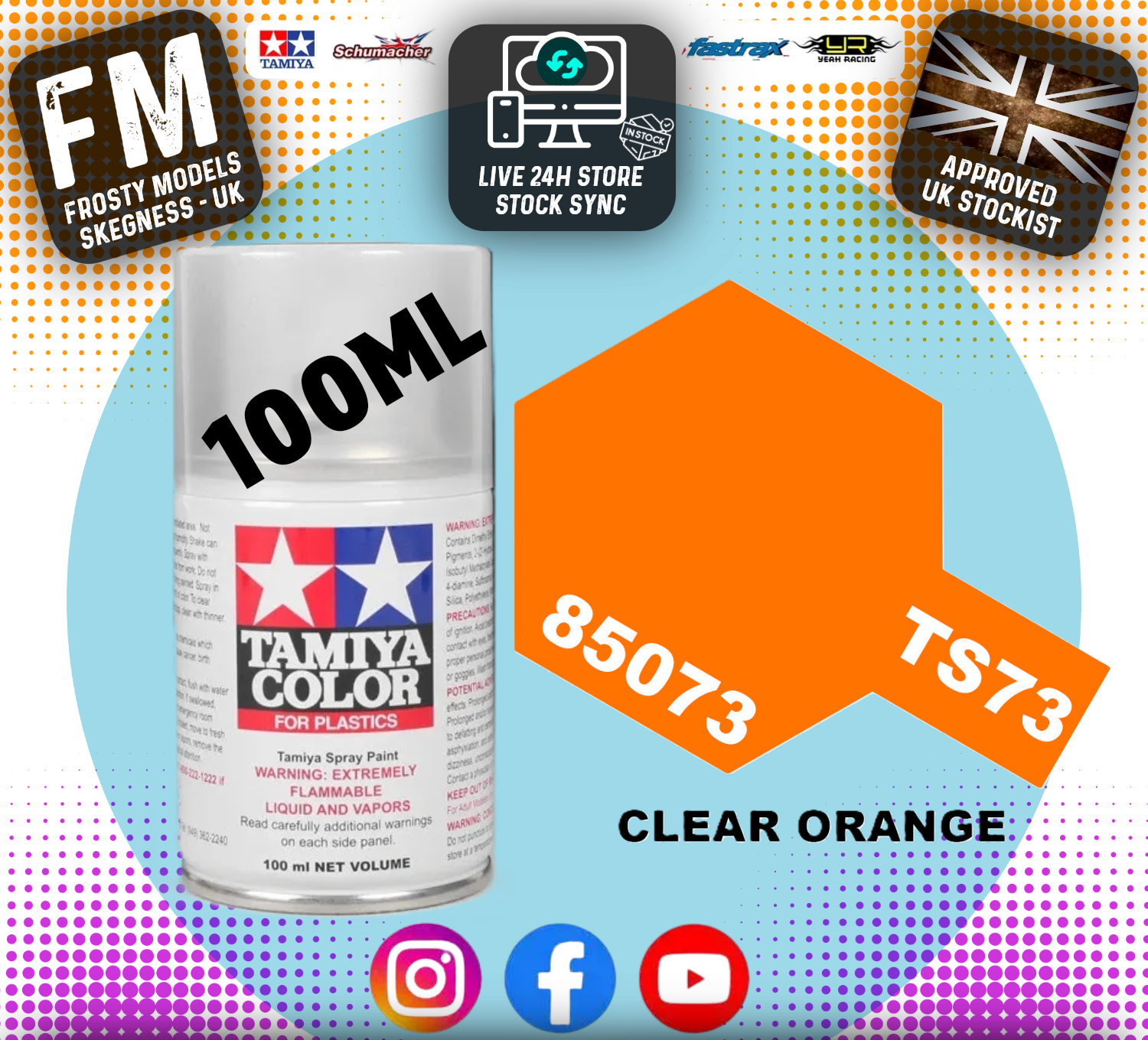 TAMIYA - TS SPRAY PAINT - Ts73 Clear Orange