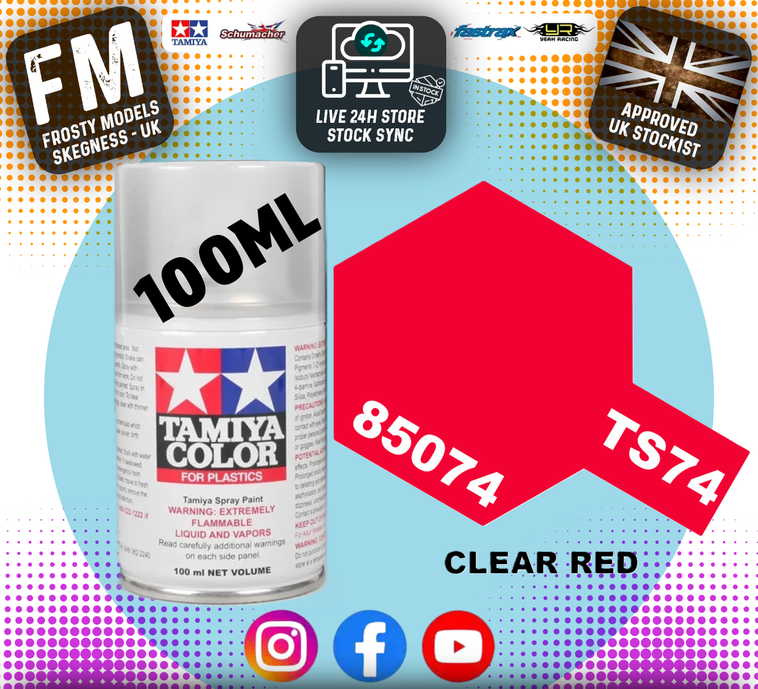 TAMIYA - TS SPRAY PAINT - Ts74 Clear Red