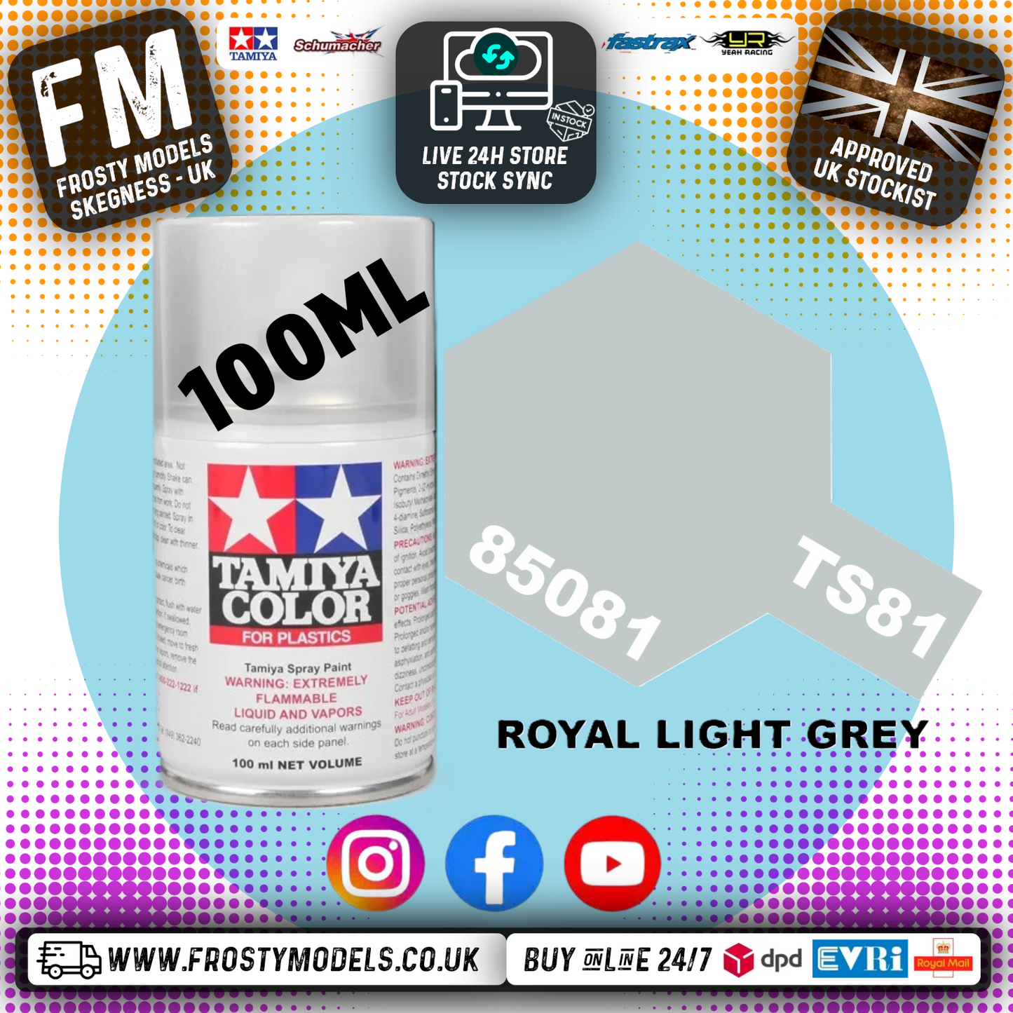 TAMIYA - TS SPRAY PAINT - Ts-81 Royal Light Grey