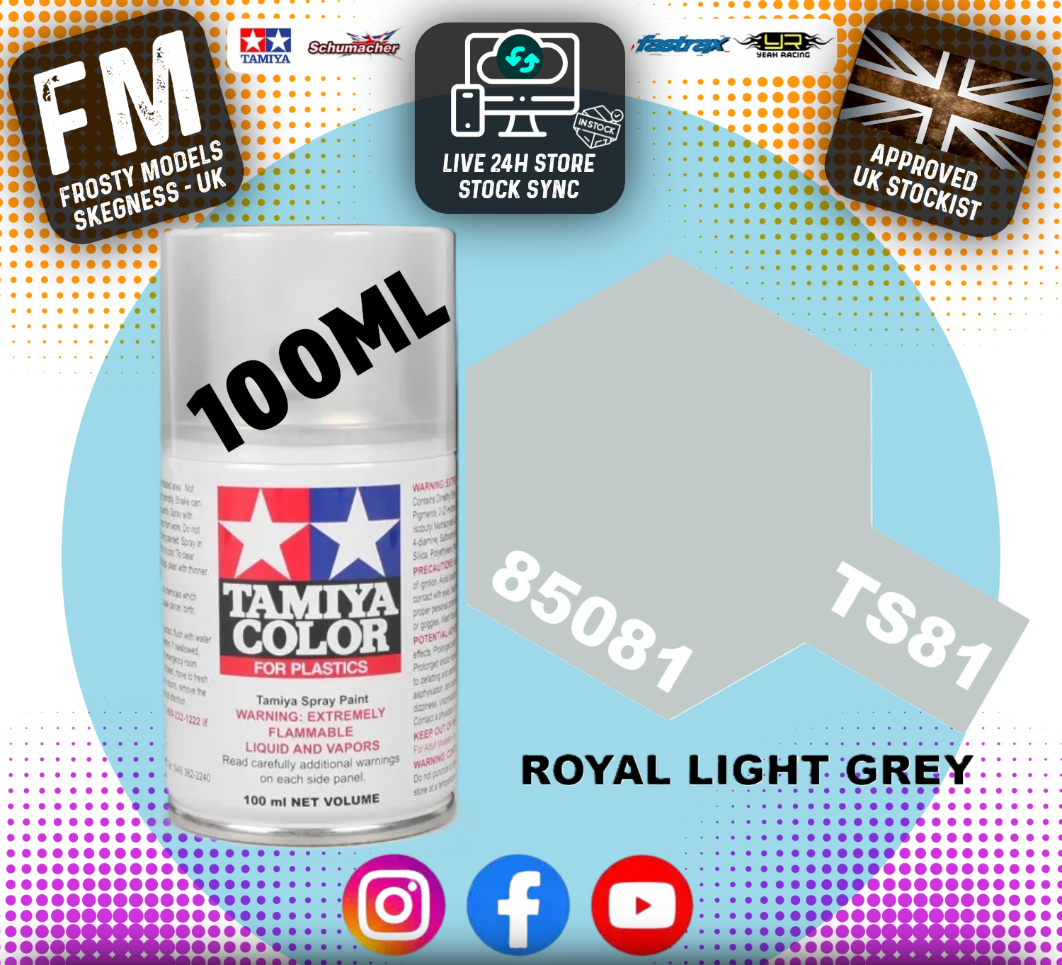 TAMIYA - TS SPRAY PAINT - TS81 Royal Light Grey