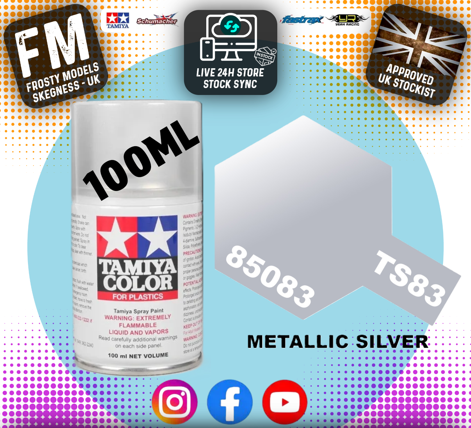 TAMIYA - TS SPRAY PAINT - Ts83 Metallic Silver