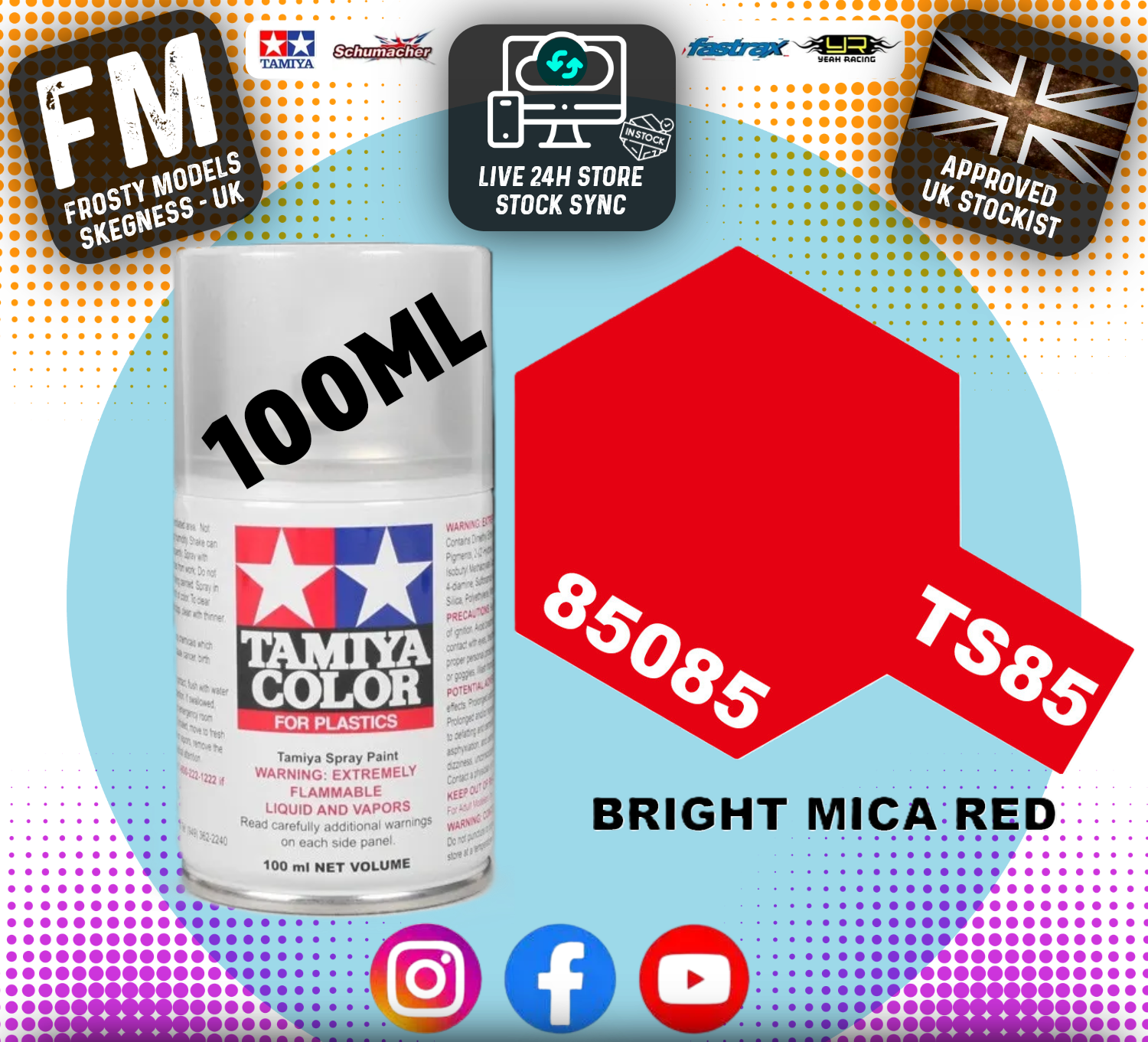 TAMIYA - TS SPRAY PAINT - Ts85 Bright Mica Red