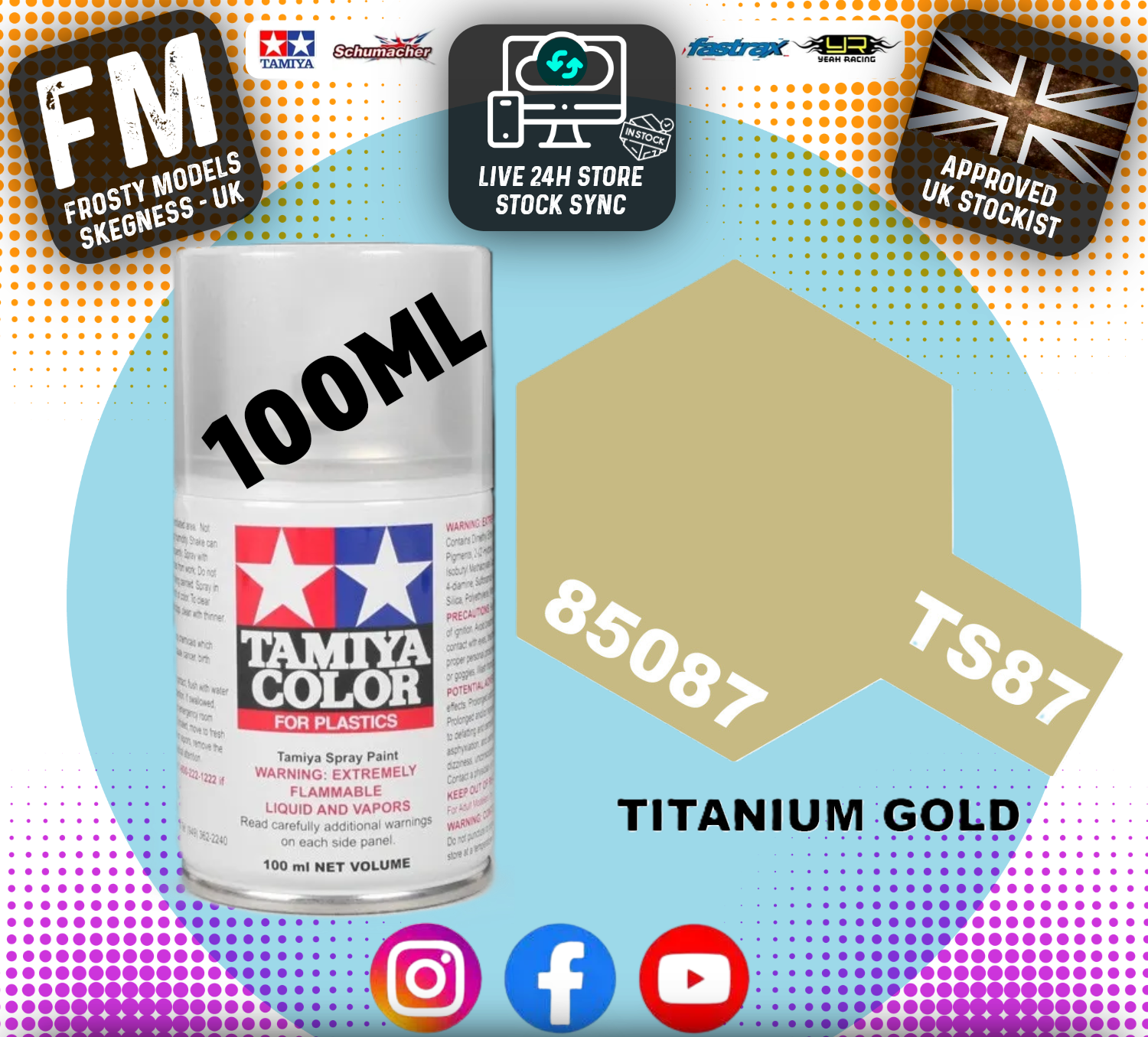 TAMIYA - TS SPRAY PAINT - Ts87 Titanium Gold