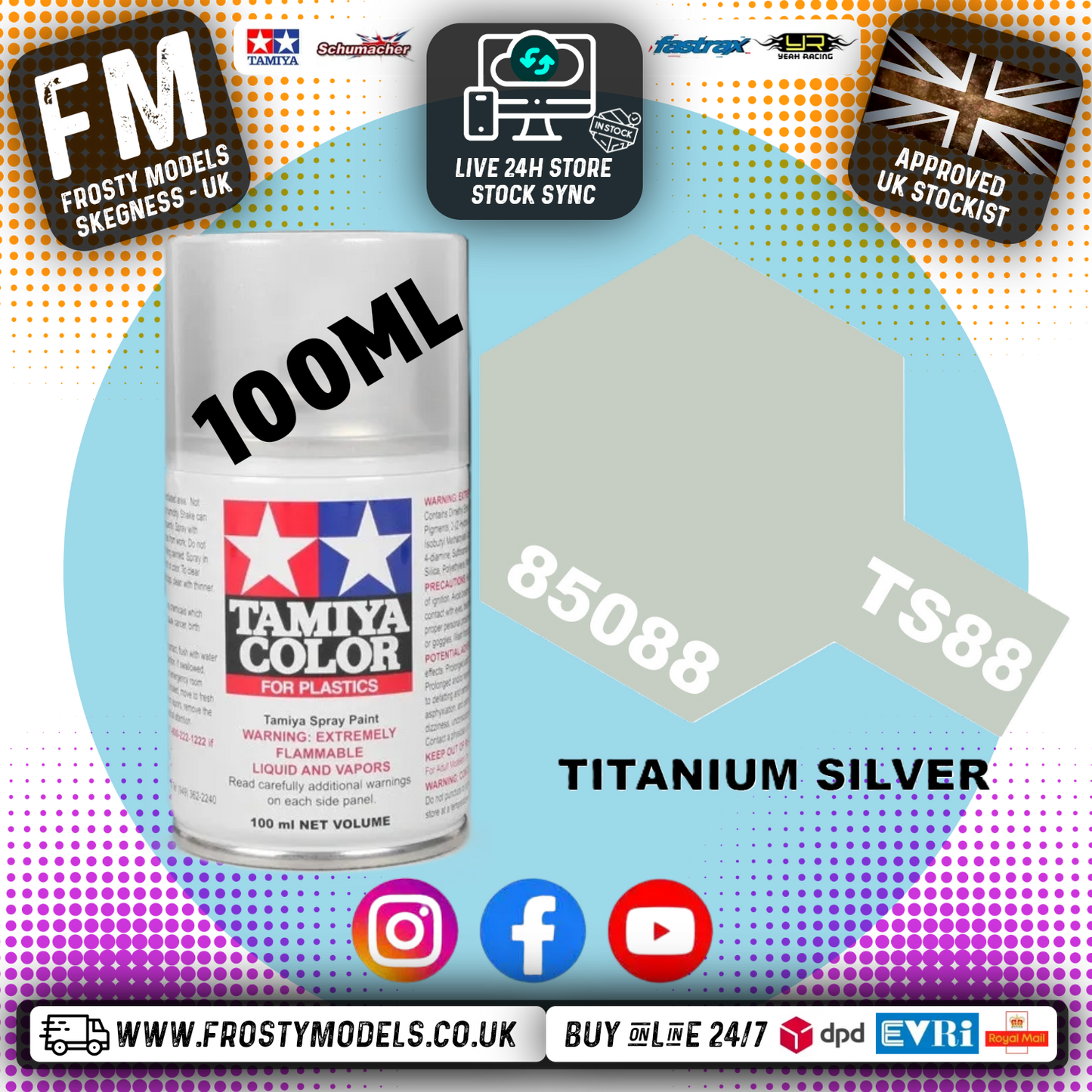 TAMIYA - TS SPRAY PAINT - Ts-88 Titanium Silver