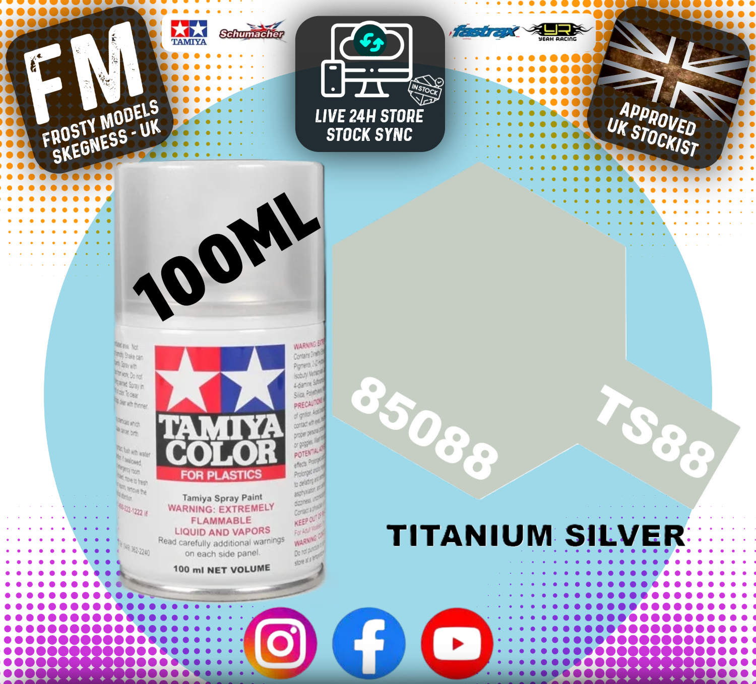 TAMIYA - TS SPRAY PAINT - Ts88 Titanium Silver