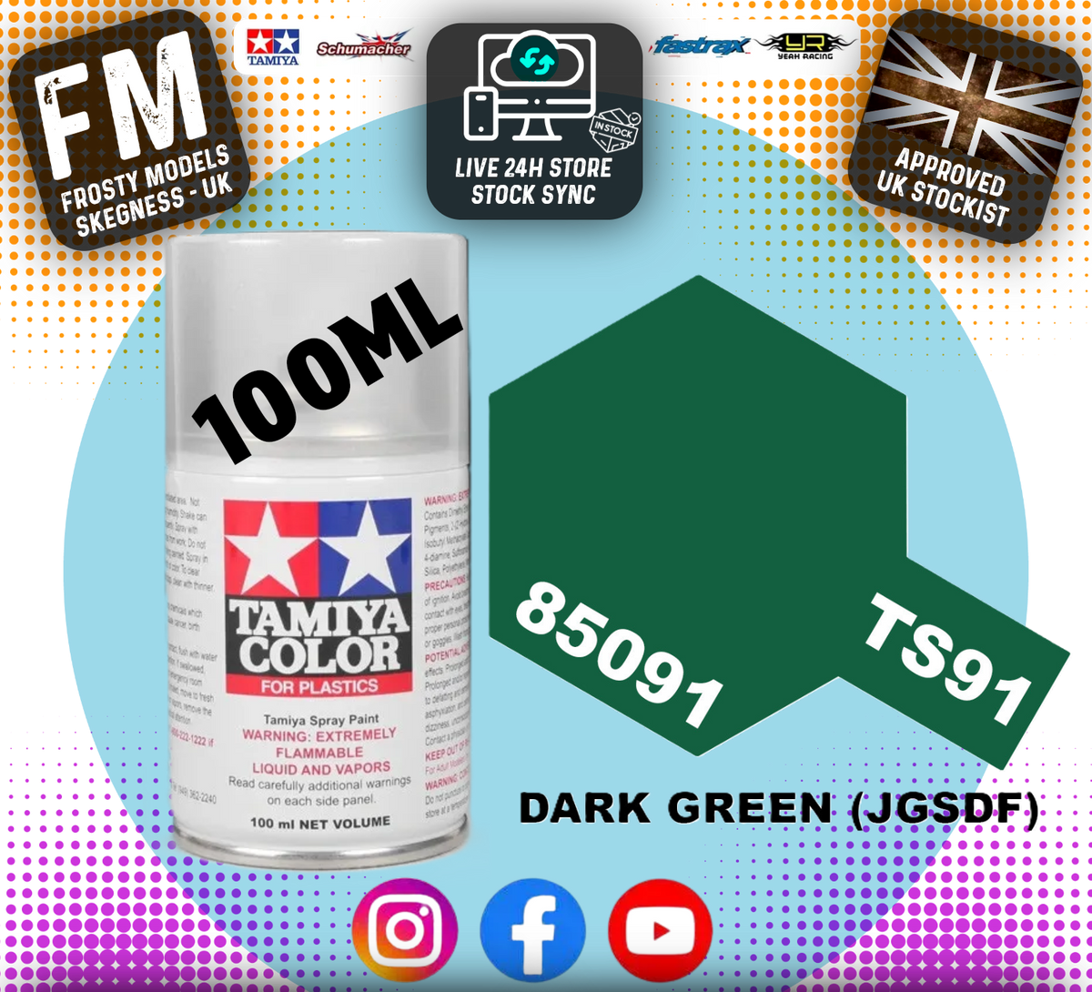 TAMIYA - TS SPRAY PAINT - TS91 Dark Green (JGSDF)