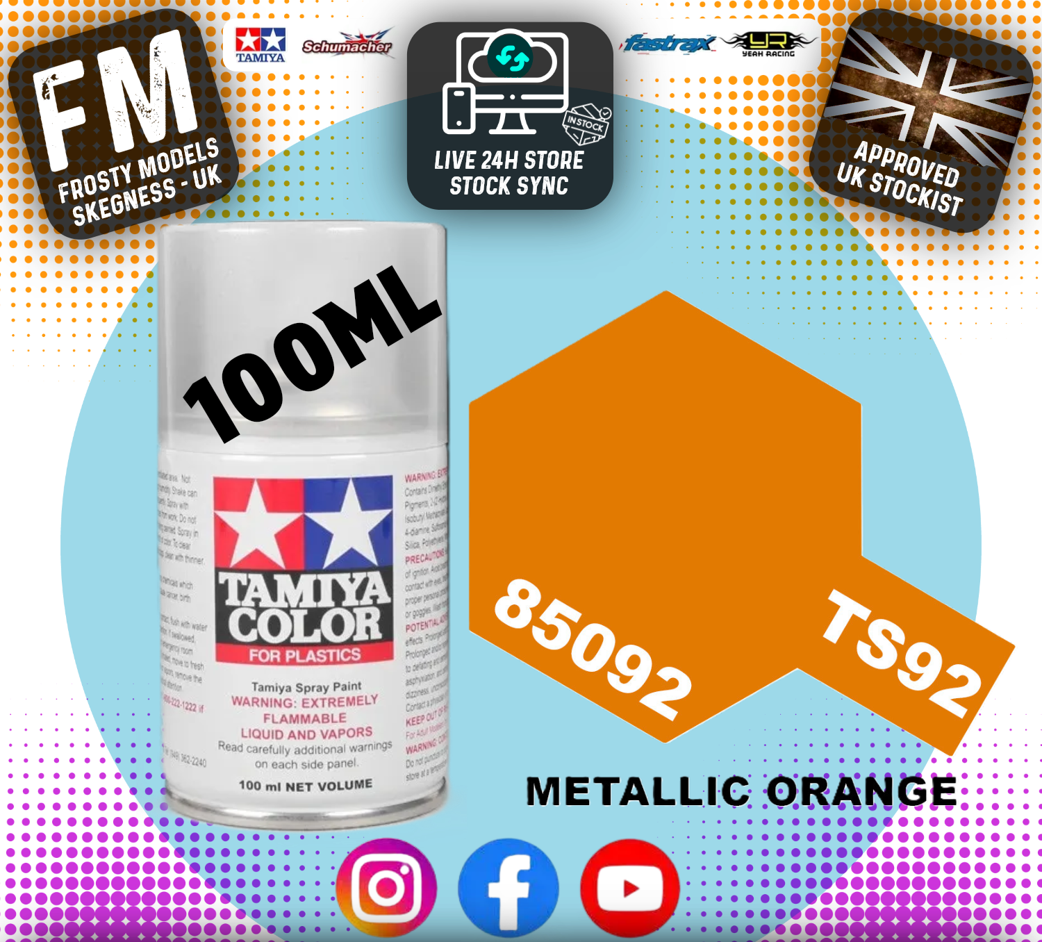 TAMIYA - TS SPRAY PAINT - Ts92 Metallic Orange