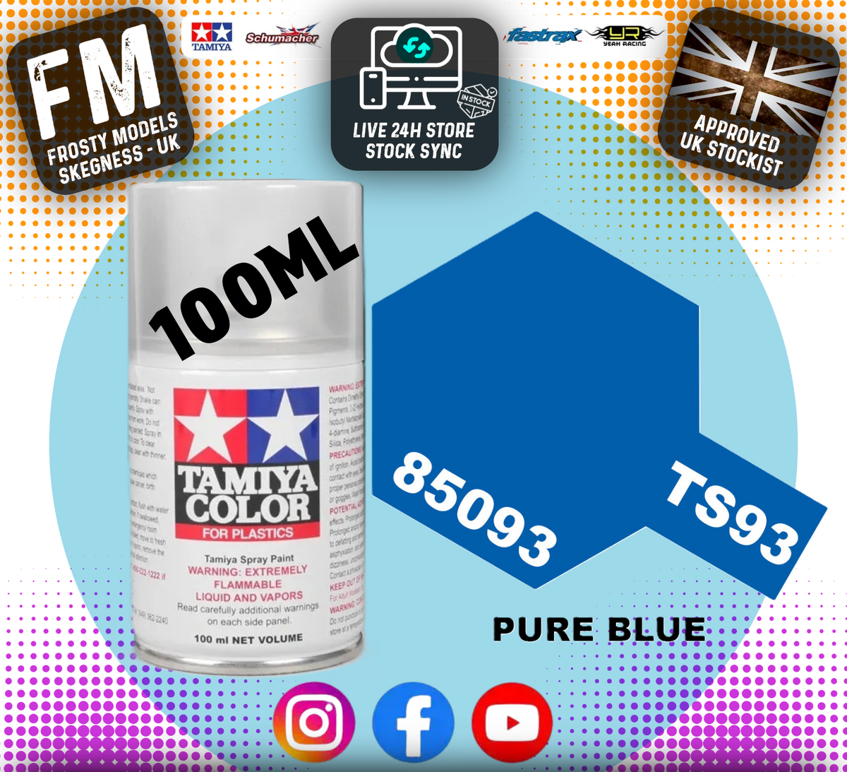 TAMIYA - TS SPRAY PAINT - Ts93 Pure Blue