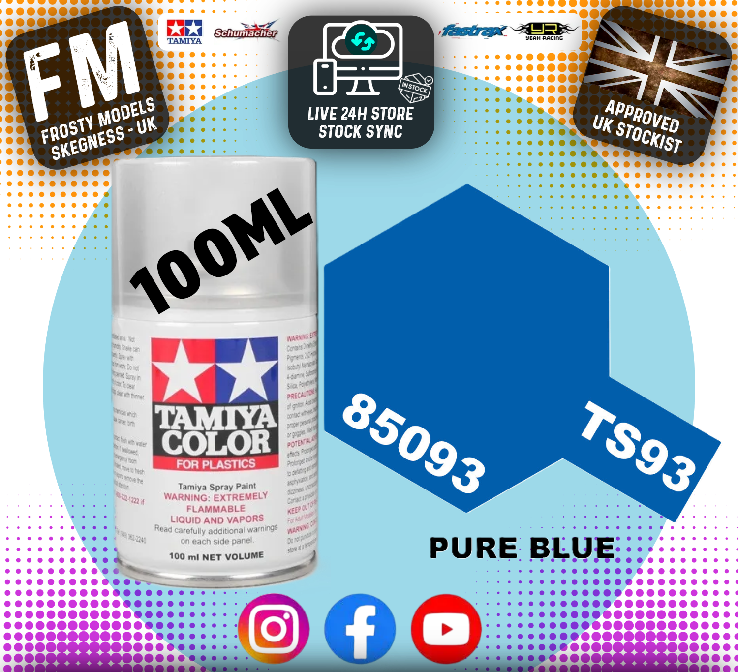 TAMIYA - TS SPRAY PAINT - Ts93 Pure Blue