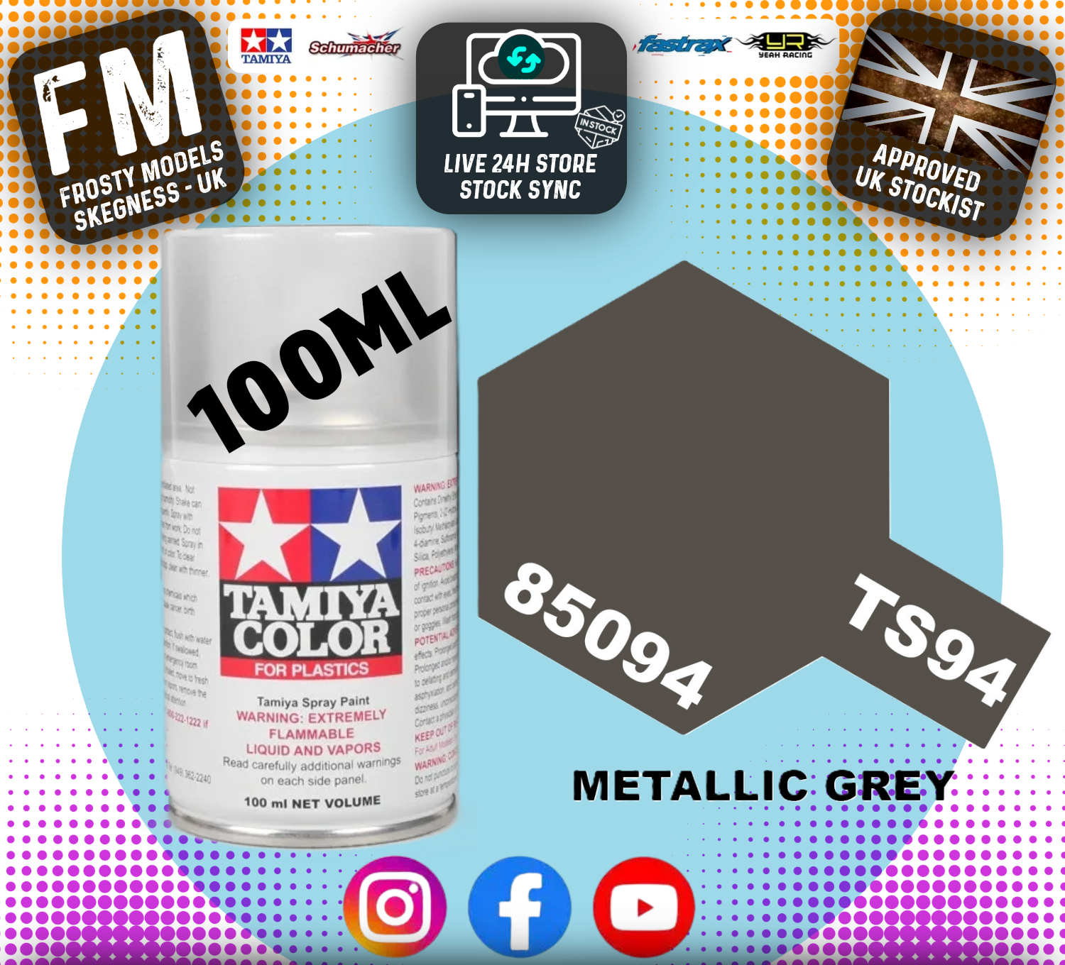 TAMIYA - TS SPRAY PAINT - Ts94 Metallic Grey