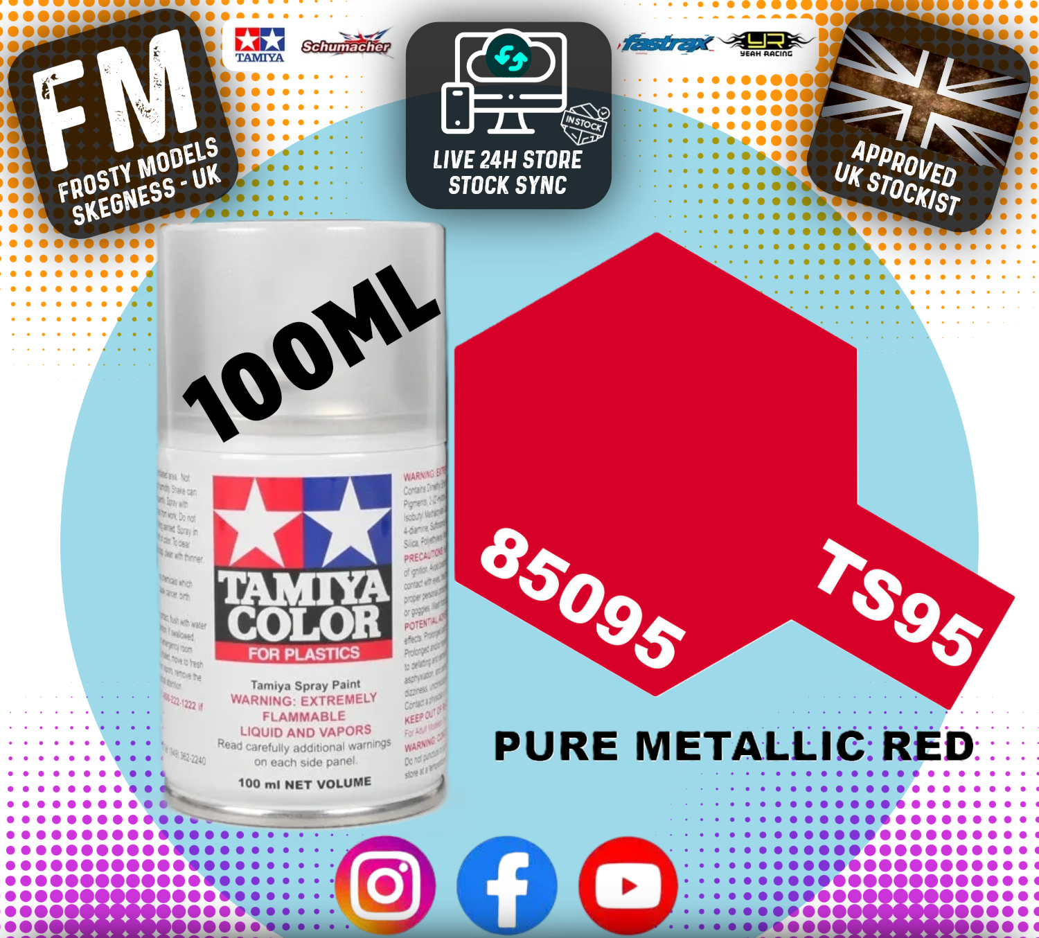 TAMIYA - TS SPRAY PAINT - Ts95 Pure Metallic Red