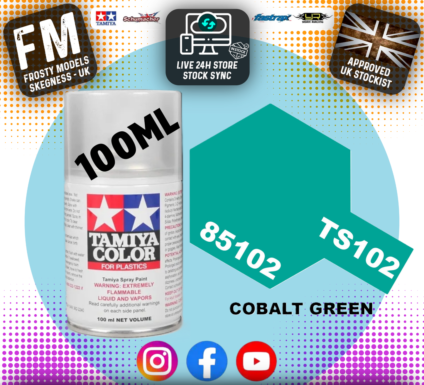 TAMIYA - TS SPRAY PAINT - Ts102 Cobalt Green